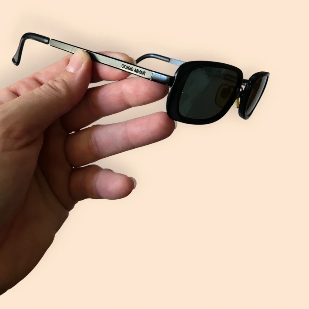 Giorgio Armani Occhiali Da Sole 677 706 135 Vintage 90s Sunglasses Italy Black